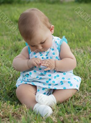 baby on the grass