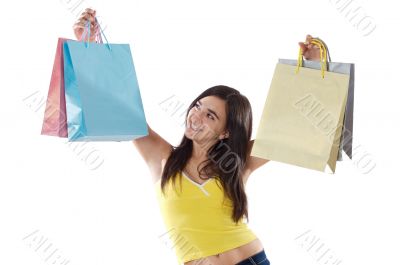 Shopping young girl