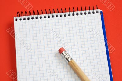 pencil and notebook