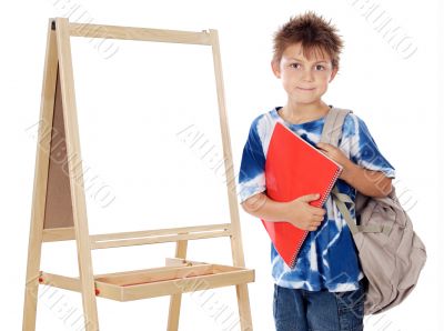 Adorable child studying