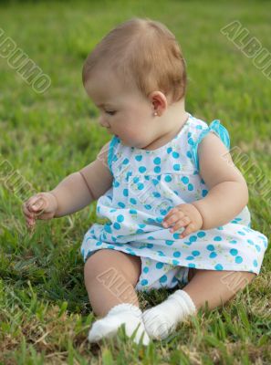 baby on the grass