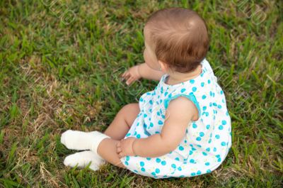 baby on the grass