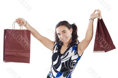 Shopping young girl