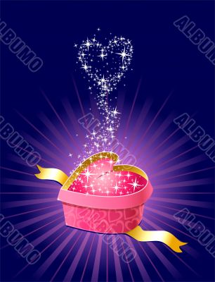  gift with love and magic / vector