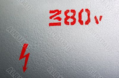 red warning inscription