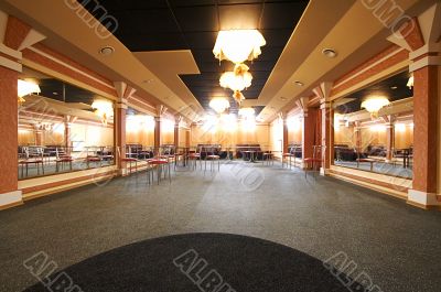 dance hall with mirrors