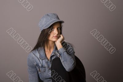 Brunette Hat in Chair