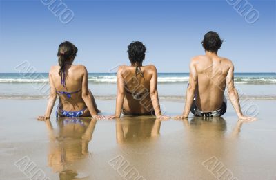 Friends on the beach