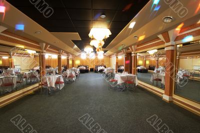 The big hall of restaurant