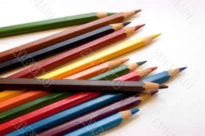 pencils of different colors