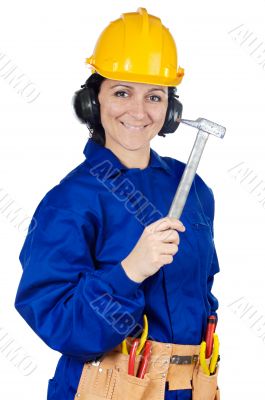 Lady construction worker