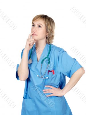 Lady Doctor thinking