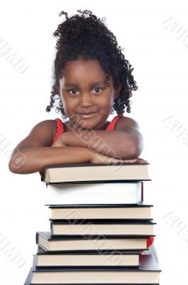 adorable girl writing