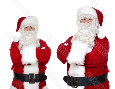 two santa claus