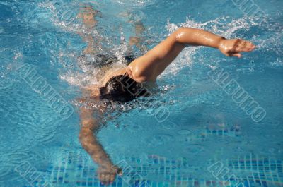 swimmer in swimming pool