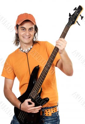 boy with electrical guitar