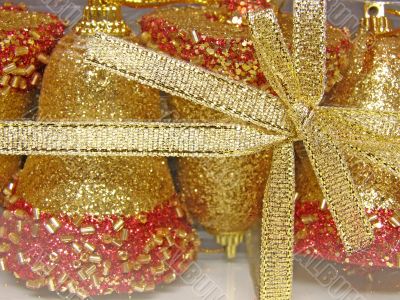 golden tie in a bow