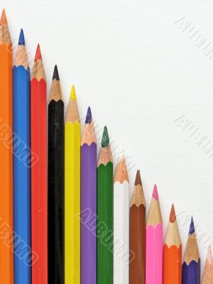 multicolored pencils