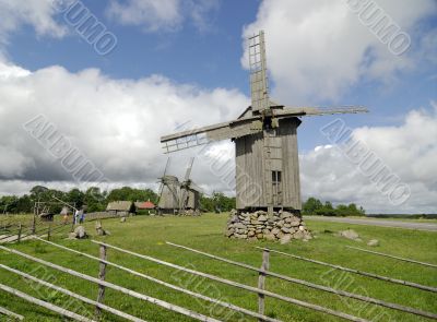 windmills on a hil