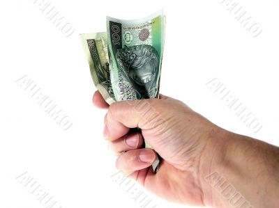 Money in handfull