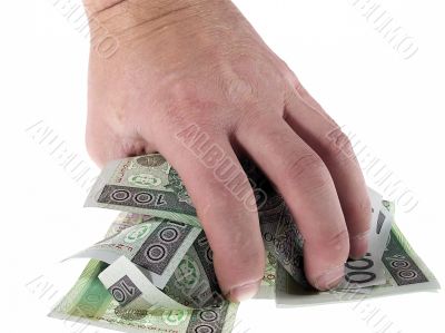 Money in handfull