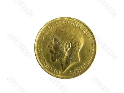 Gold coins isolated