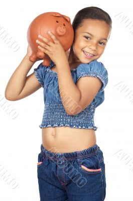 Girl whit money box