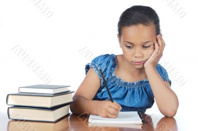 Girl studying