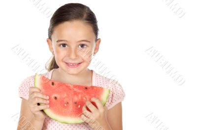 adorable girl eating
