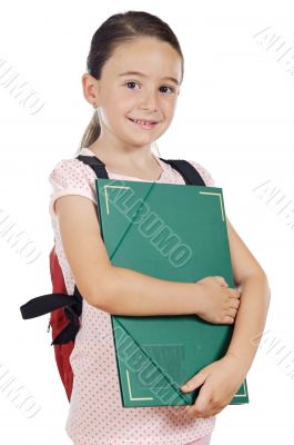 adorable girl studying