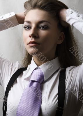 Girl with tie