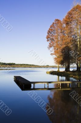 Automn scene by the lake