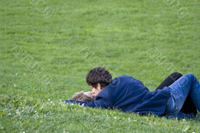 Lovers in the grass