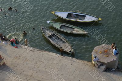 Boats on the Ganges