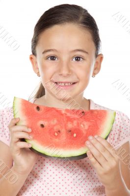 adorable girl eating