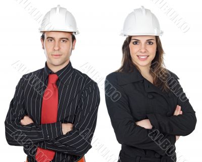 Two young engineers