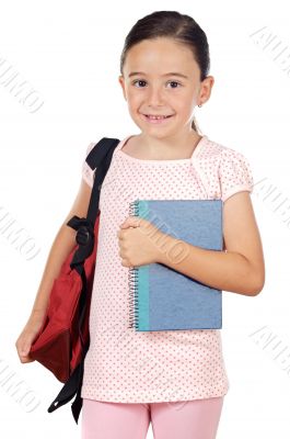adorable girl studying