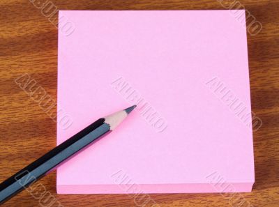Post-It and pencil
