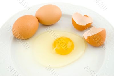 Eggs on the plate