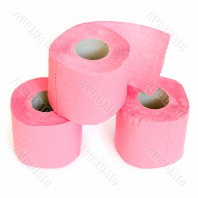 Pink toilet paper