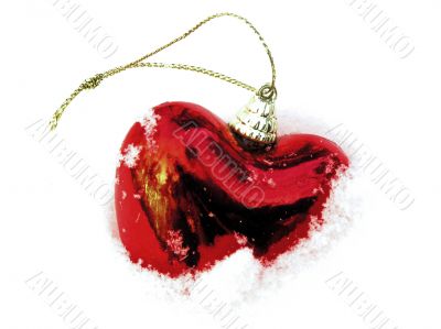 Christmas glass heart