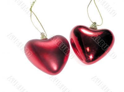 Christmas glass heart