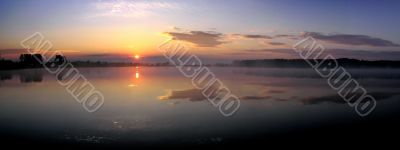 Panoramic sunset