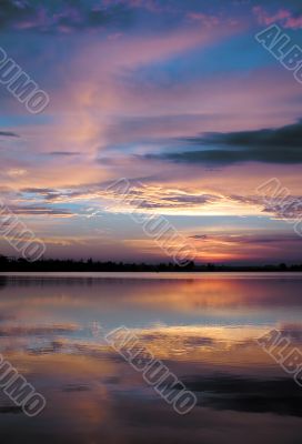 Panoramic sunset