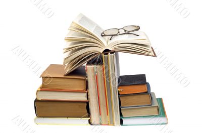 Books and glasses