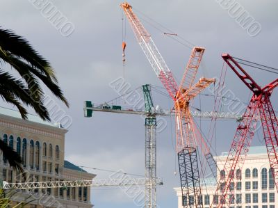 Construction cranes, Las Vegas.
