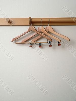 hangers on the wall