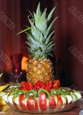 Pineapple stands on the table