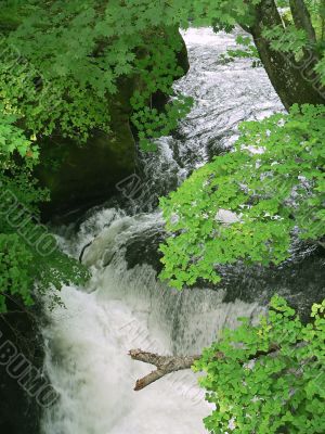 summer waterfall