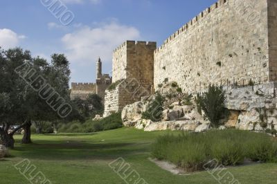 At walls of Jerusalem.